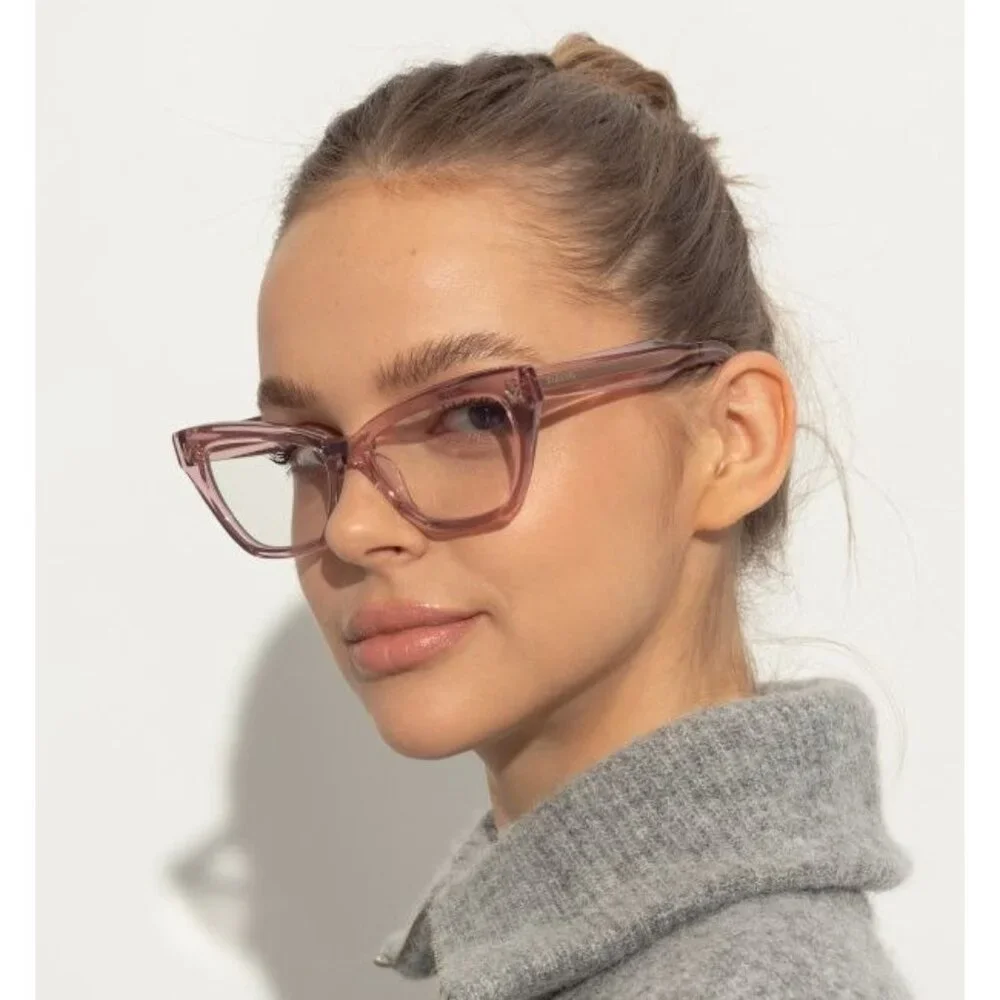 NWT VALENTINO EYEGLASSES CAT EYE WOMEN PINK EYEWEAR